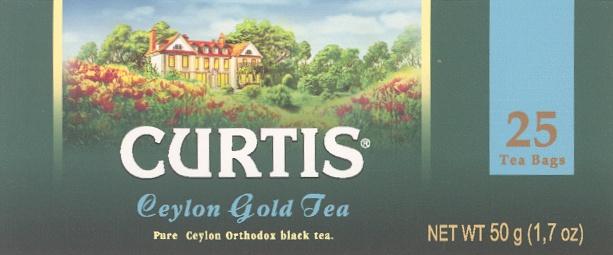 CURTIS CURTIS CEYLON GOLD TEA PURE ORTHODOX BLACK 25 BAGS