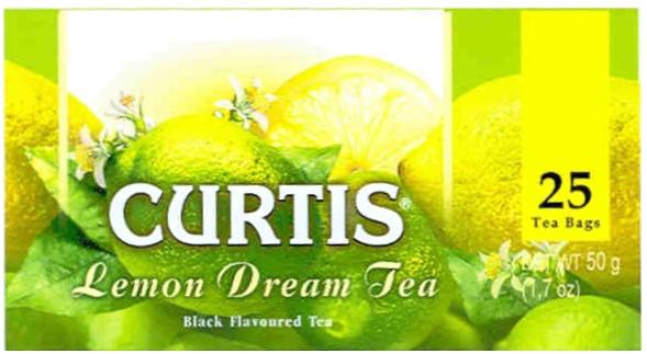 CURTIS CURTIS LEMON DREAM TEA BLACK FLAVOURED TEA 25 TEA BAGS