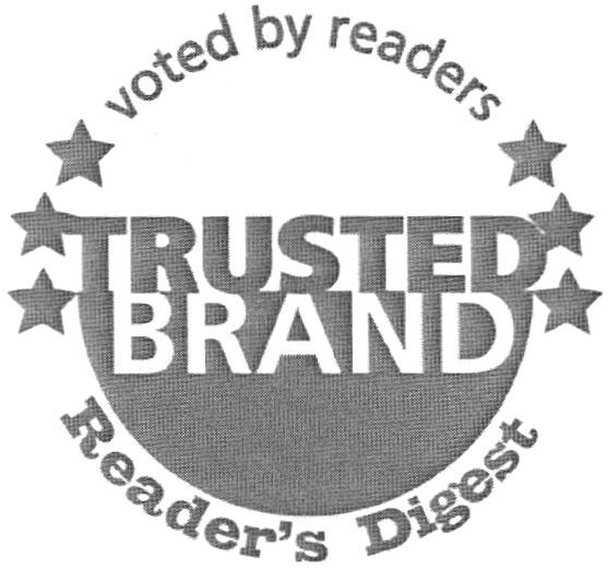 READER TRUSTED BRAND READERS DIGEST VOTED BY READERSREADER'S