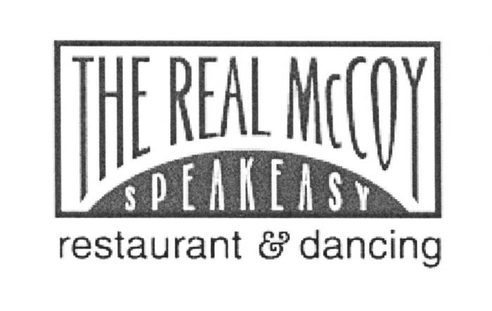 MCCOY SPEAKEASY COY THE REAL MCCOY SPEAKEASY RESTAURANT & DANCINGDANCING