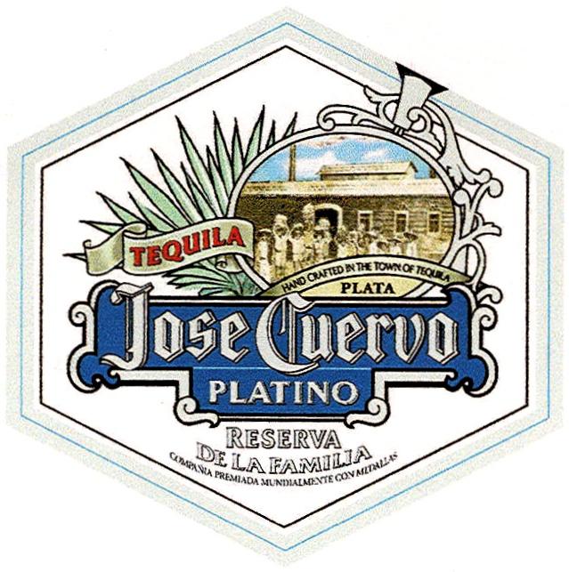 CUERVO JOSE CUERVO PLATINO RESERVA DE LA FAMILIA HAND CRAFTED IN THE TOWN OF TEQUILATEQUILA