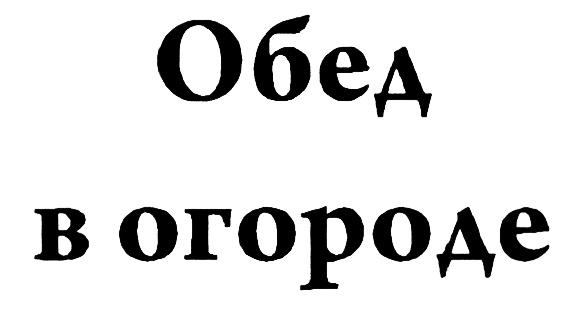 ОБЕД В ОГОРОДЕОГОРОДЕ