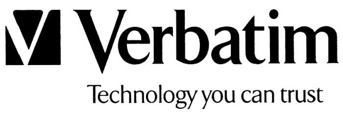 VERBATIM VERBATIM TECHNOLOGY YOU CAN TRUSTTRUST