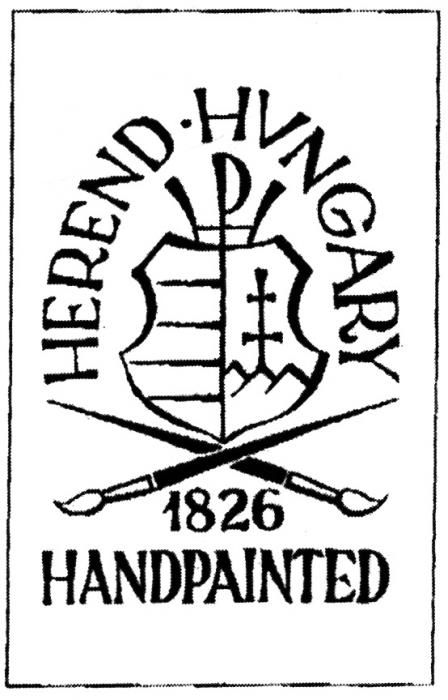 HEREND HUNGARY HVNGARY HEREND HUNGARY HANDPAINTED 18261826