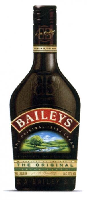 BAILEY BAILEYS RA R&A BAILEY & CO. BAILEYS THE ORIGINAL IRISH CREAM PRODUCT OF IRELANDIRELAND