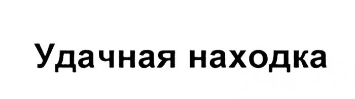 УДАЧНАЯ НАХОДКАНАХОДКА