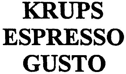 KRUPS ESPRESSO GUSTO