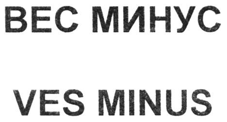 ВЕСМИНУС VESMINUS VES ВЕС МИНУС VES MINUSMINUS