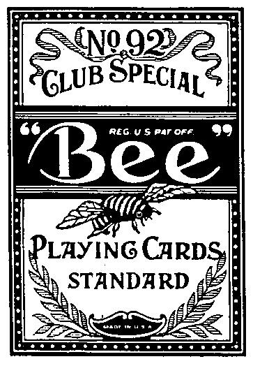 BEE PLAYING CARDS STANDART CLUB SPECIAL 92