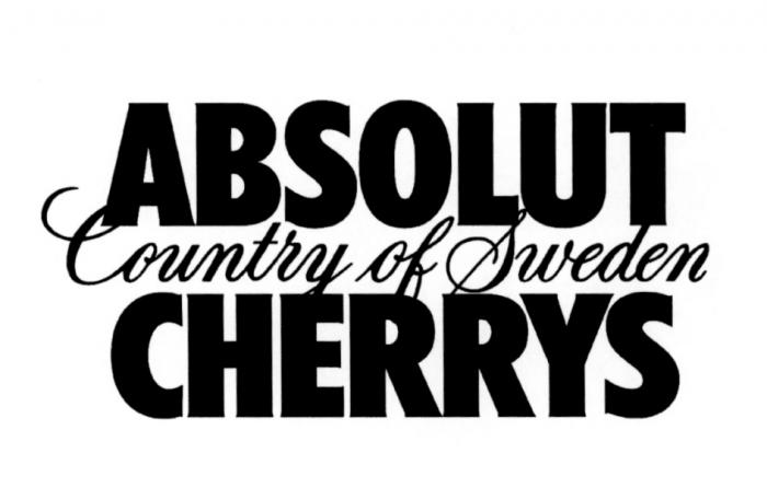 CHERRYS ABSOLUT CHERRYS COUNTRY OF SWEDENSWEDEN