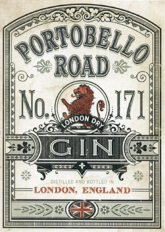 PORTOBELLO PORTOBELLO ROAD NO. 171 LONDON DRY GIN LONDON ENGLANDENGLAND