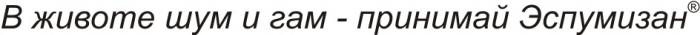ЭСПУМИЗАН В ЖИВОТЕ ШУМ И ГАМ - ПРИНИМАЙ ЭСПУМИЗАН
