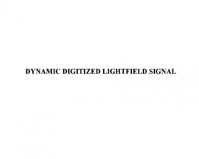 LIGHTFIELD DYNAMIC DIGITIZED LIGHTFIELD SIGNALSIGNAL