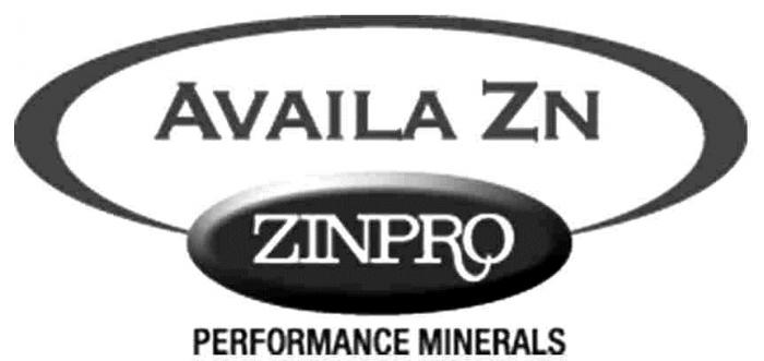 AVAILA ZN ZINPRO PERFORMANCE MINERALS AVAILAZN ZINPRO AVAILA AVAILAZN ZINZIN