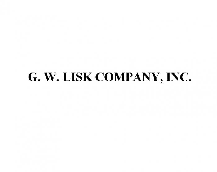 G. W. LISK COMPANY, INC. LISK GWLISK GW GWLISK G.W.LISKCOMPANY G.W.LISK