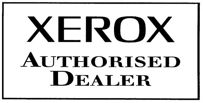 XEROX AUTHORISED DEALER