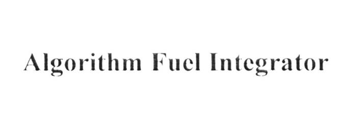 ALGORITHM FUEL INTEGRATORINTEGRATOR