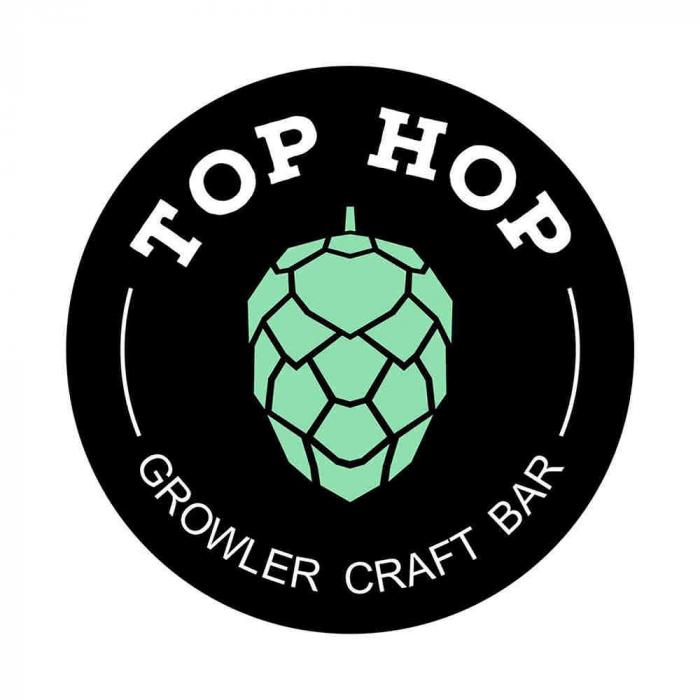 TOP HOP EST 2015 GROWLER CRAFT BAR TOPHOP TOPHOP TOP-HOPTOP-HOP