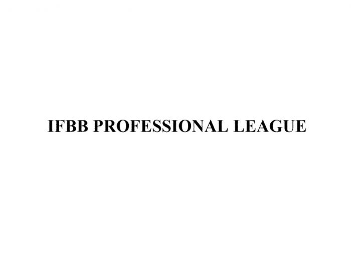 IFBB PROFESSIONAL LEAGUE IFBB