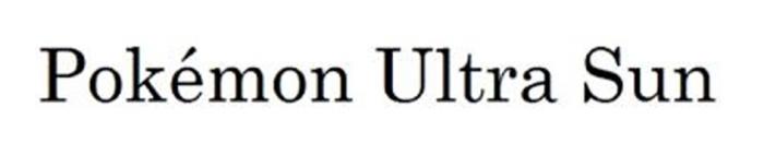 POKEMON ULTRA SUN POKEMON ULTRASUN ULTRASUN