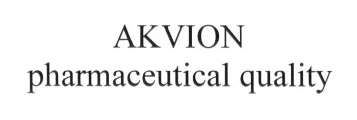 AKVION PHARMACEUTICAL QUALITYQUALITY