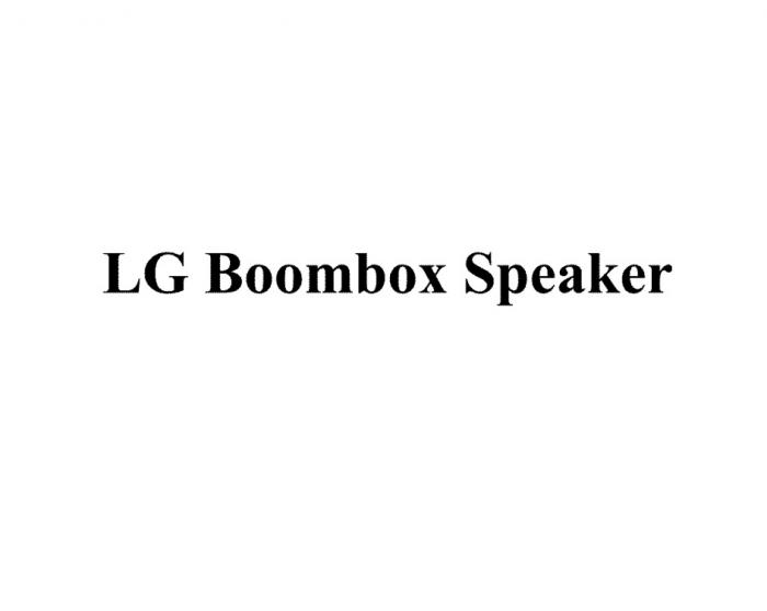 LG BOOMBOX SPEAKERSPEAKER