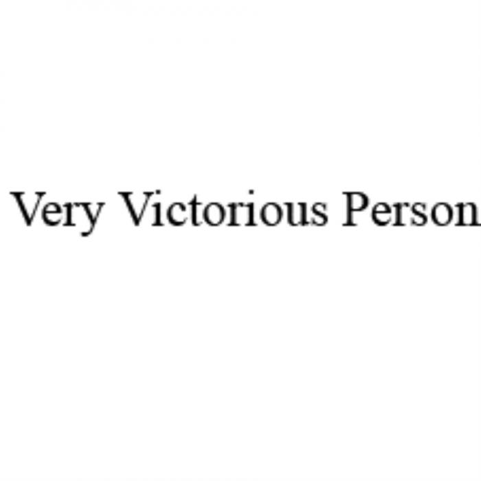 VERY VICTORIOUS PERSONPERSON