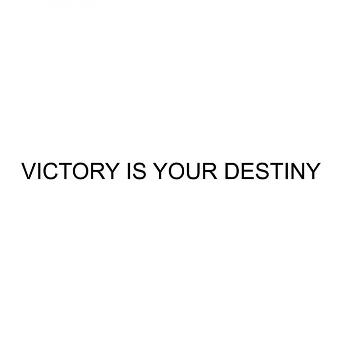 VICTORY IS YOUR DESTINYDESTINY