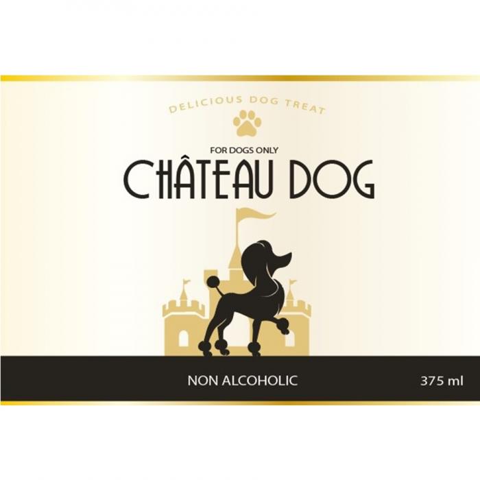 CHATEAU DOG FOR DOGS ONLY DELICIOUS DOG TREAT NON ALCOHOLICALCOHOLIC