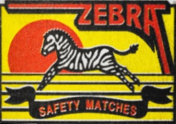 SAFETY MATCHES, ZEBRAMATCHES ZEBRA