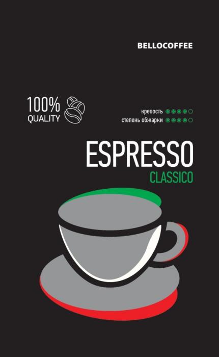 BELLOCOFFEE ESPRESSO CLASSICO КРЕПОСТЬ СТЕПЕНЬ ОБЖАРКИ 100% QUALITYQUALITY