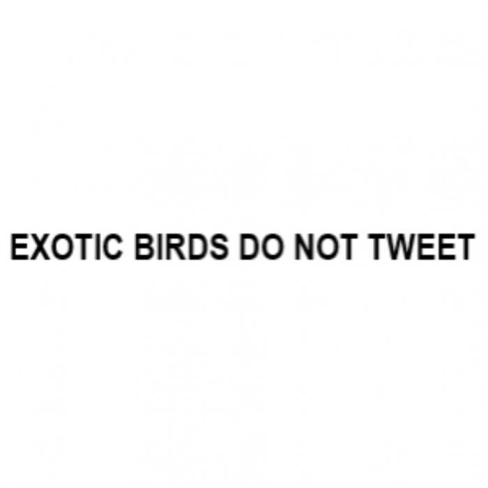 EXOTIC BIRDS DO NOT TWEETTWEET