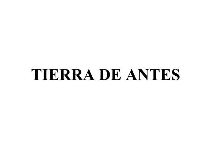TIERRA DE ANTESANTES