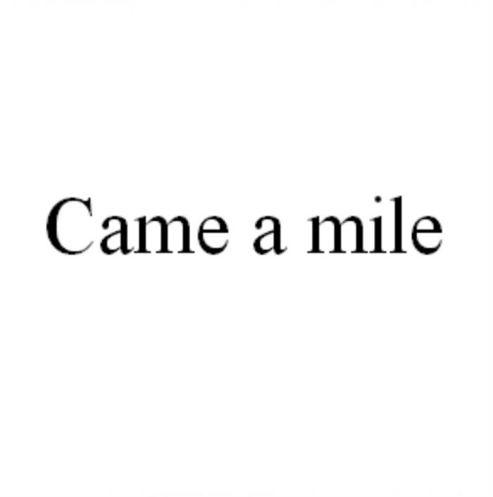 CAME A MILEMILE