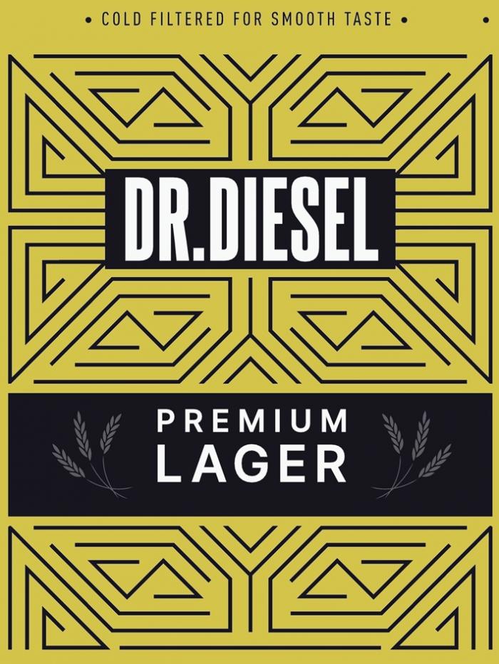 DR.DIESEL PREMIUM LAGER COLD FILTERED FOR SMOOTH TASTETASTE