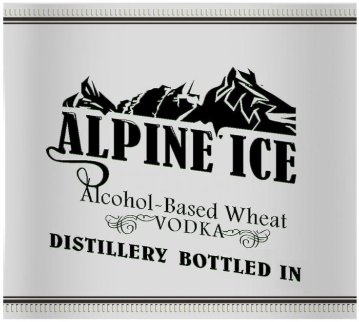 ALPINE ICE ALCOHOL-BASED WHEAT VODKA DISTILLERY BOOTTLED IN RUSSIARUSSIA