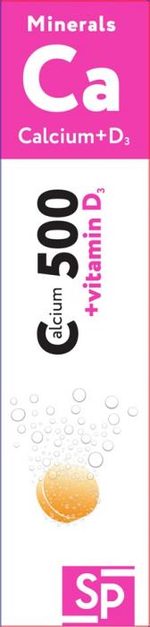 SP SMART PRODUCTS CALCIUM 500 VITAMIN D3 CA MINERALSMINERALS