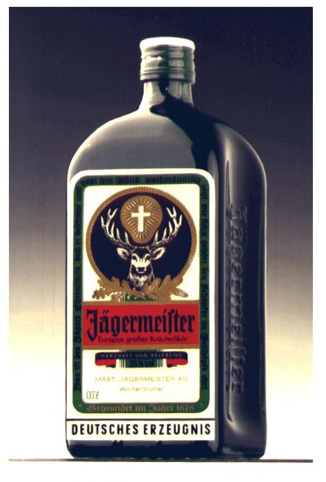 JAGERMEISTER EUROPAS GROBER KRAUTERLIKAR MAST AG WOLFENBUTTER WOLTENBUTTEL DEUTSCHES ERZEUGNIS