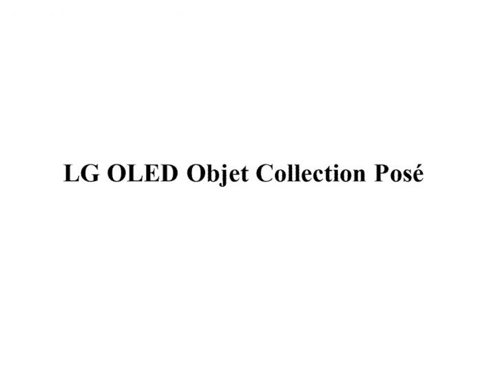 LG OLED OBJET COLLECTION POSE