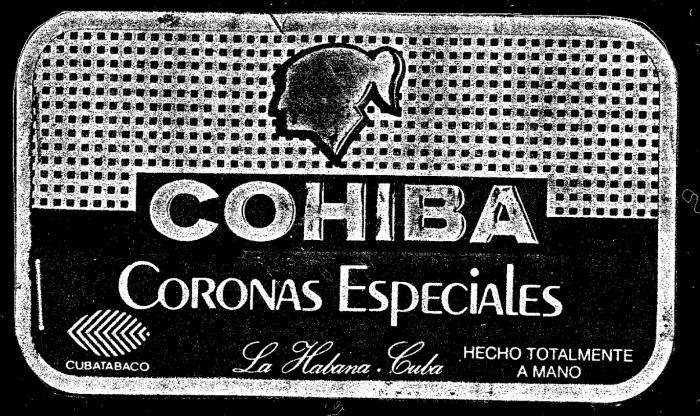 COHIBA CORONAS ESPECIALES CUBATABACO