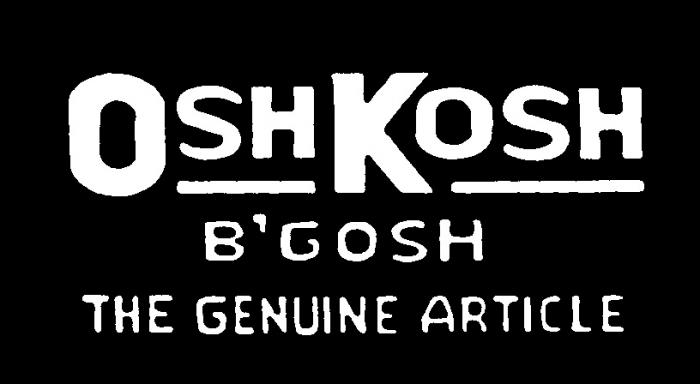 OSHKOSH BGOSH THE GENUINE ARTICLE OSH KOSH GOSH