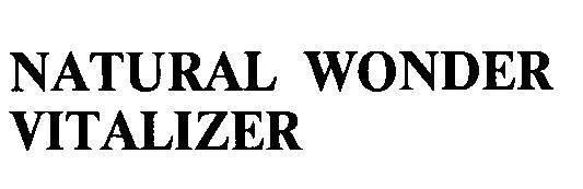 NATURAL WONDER VITALIZER