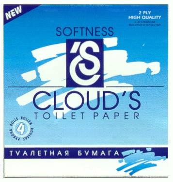 ТУАЛЕТНАЯ БУМАГА TOILET PAPER CLOUDS CLOUD CS SOFTNESS SC