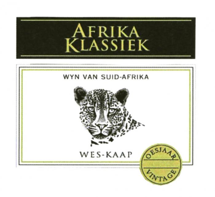 AFRIKA KLASSIEK WYN VAN SUID-AFRIKA WES-KAAP