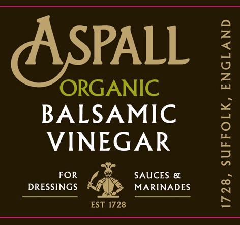 ASPALL ORGANIC BALSAMIC VINEGAR EST 1728 FOR DRESSINGS SAUCES & MARINADES 1728, SUFFOLK, ENGLAND