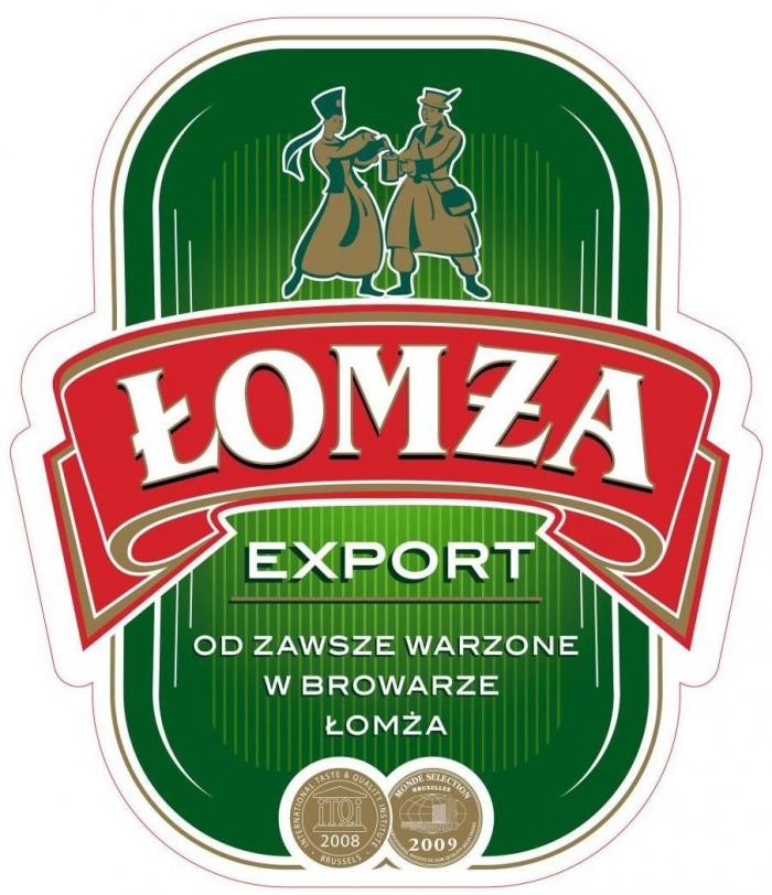 ŁOMŻA EKSPORT OD ZAWSZE WARZONE W BROWARZE ŁOMŻA