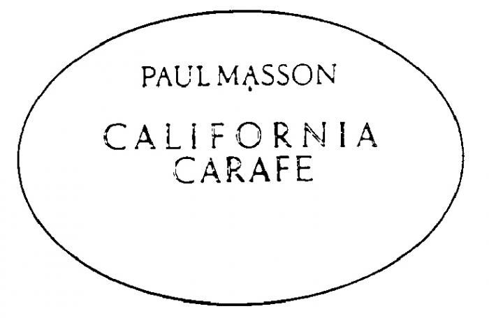 PAUL MASSON CALIFORNIA CARAFE