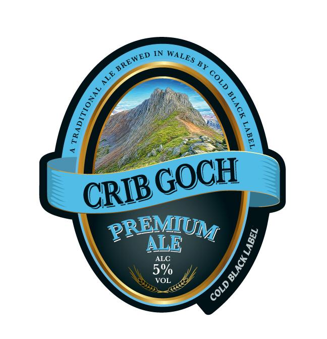 CRIB GOCH PREMIUM ALE A TRADITIONAL ALE BREWED IN WALES BY COLD BLACK LABEL COLD BLACK LABEL