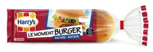 HARRYS LE MOMENT BURGER NATURE - NATUUR 6 BURGERS BROODJES À consommer de préferénce avant le: Ten minste houdbaar tot: Suggestion de présentation/Serveertip ZONDER SANS HUILE DE PALME PALMOLIE