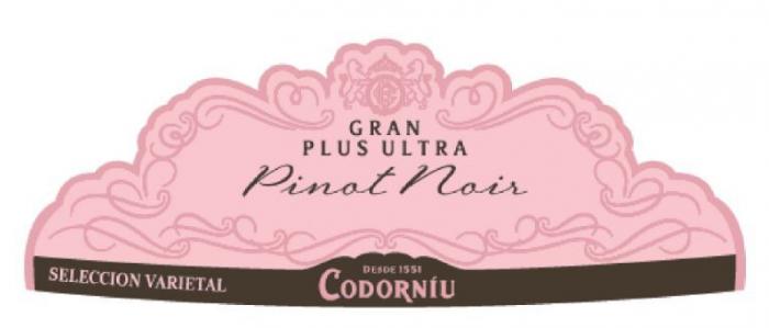 GRAN PLUS ULTRA Pinot Noir Selección Varietal Desde 1551 CODORNÍU